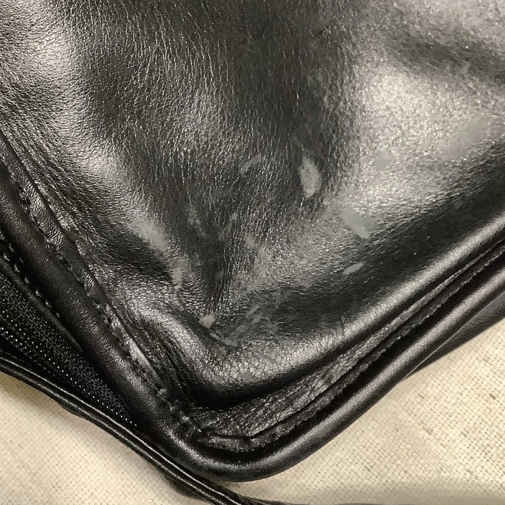 Tumi Black Leather Messenger Bag